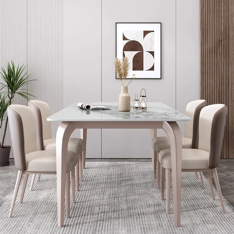 Combination Simple Dining Table Household Luxury High Individual Dining Table 6 Chair Legs Mesas De Jantar Home Furniture