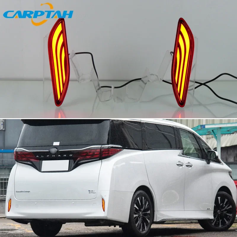 

Автомобильные фонари для заднего бампера для Toyota Alphard 2024, противотуманные фонари, стоп-сигнал, указатели поворота, отражатели, задние фонари