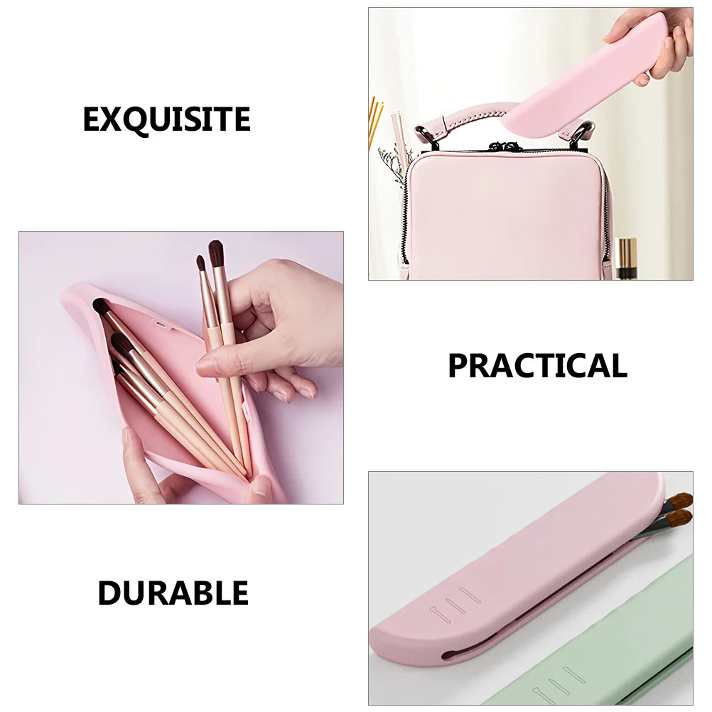 

Silicone Makeup Brush Holder Case for Travel Portable Pouch Brush Storage Organizer Beauty Tools Container Eyeshadow