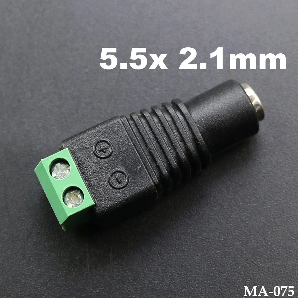 1pcs DC Power Female Connectors Plug 5.5x 2.1mm Jack Adapter Power Supply Connector For Led Strip Light 3528 5050 5630 5730