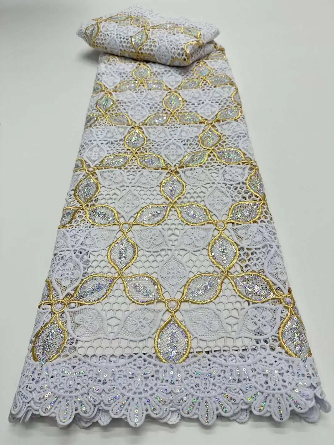 

Африканский гипюр, кружевная ткань 2024, Высококачественная Водорастворимая французская кружевная ткань для женских платьев на день рождения