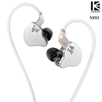 KBEAR NZ02 in Ear Earphones DD HIFI Gaming Earbuds 3D Surround Sound Monitor Headphone Sport Noise Cancelling Headset 2PIN Cable