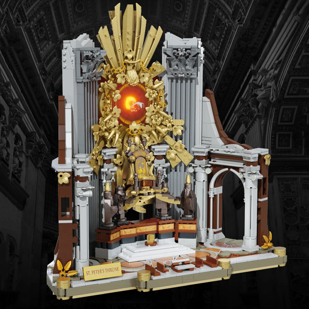 

Creative Game Building Block Saint Peters Throne Construction Model Sets Bricks Steam Toy With Light Collection For Gifts