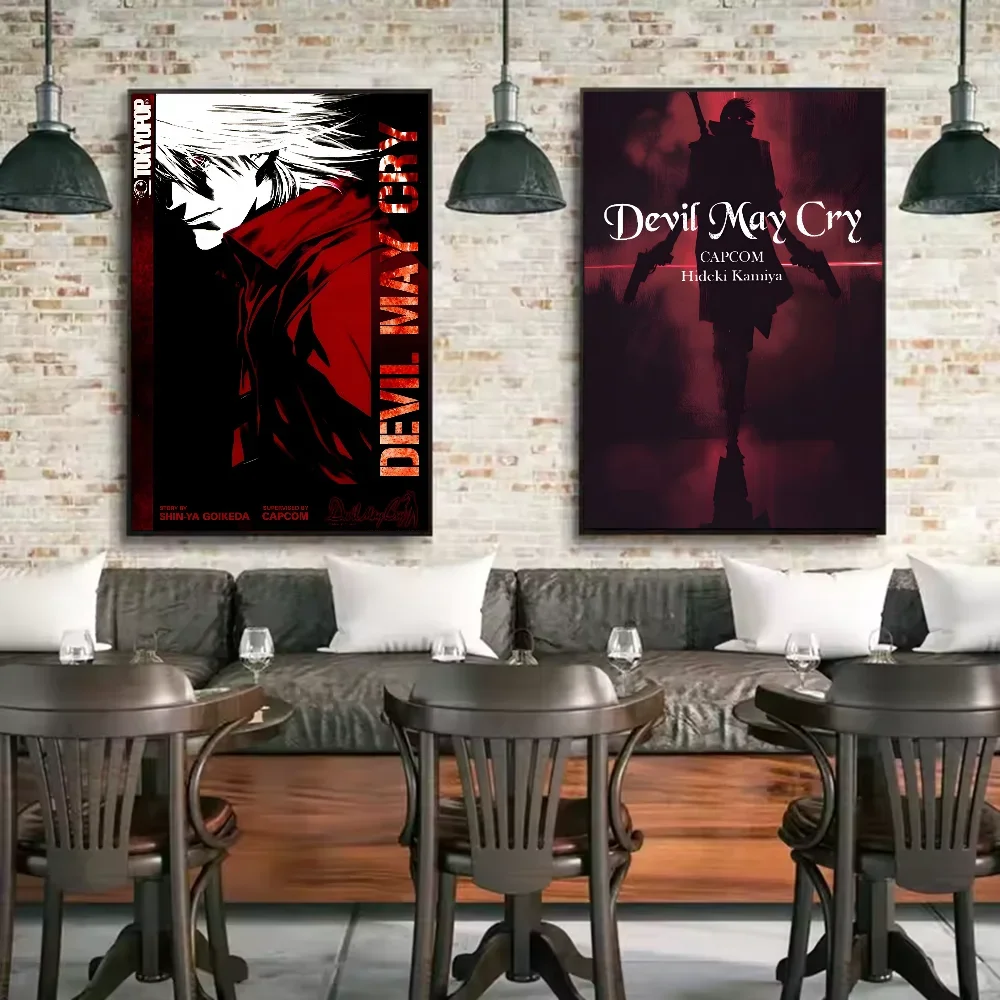 Classic Game D-Devil May Cry-S Poster Minimalist Aesthetics Print Canvas Painting for Living Room Modern Home Decor