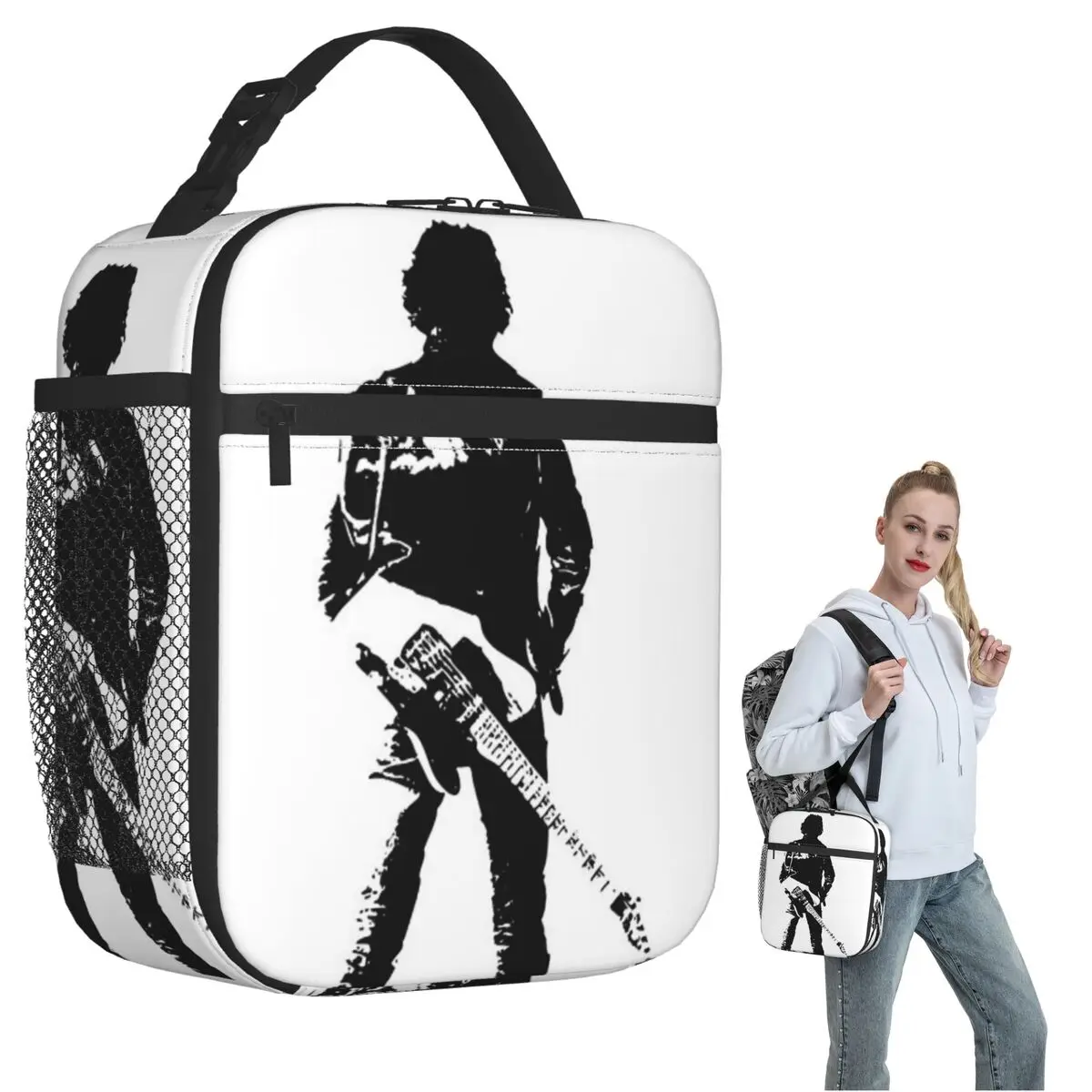 

Bruce Springsteen Insulated Lunch Bag for Women Children Leakproof Food Boxes Thermal Lunch Box Tote