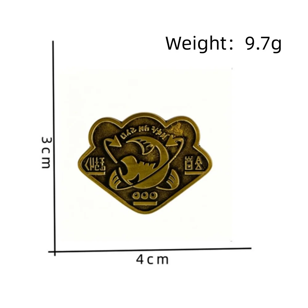 Squid Action Shooting Game Metallbrosche Grizzco Logo Anstecknadel Salmon Run Gold Belohnungssymbol Game Fans Cosplay Charm Geschenk – Detail 7