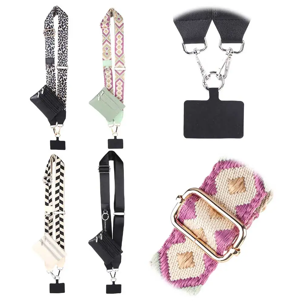 Tracolla per telefono con clip per custodia con cerniera e cinturino Go Tracolla regolabile Corda per telefono a corpo incrociato multifunzionale per telefono