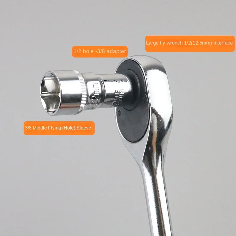 Imagem -05 - Ratchet Wrench Socket Adapter Grupo Pequeno Volante Cr-vs Chrome Vanádio Aço Médio Volante Volante Grande