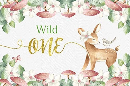 Bambi Deer  Backdrop for Birthday Party Spring Photo Backgrounds Bambi Birthday Theme Baby Shower Banner Background Photography