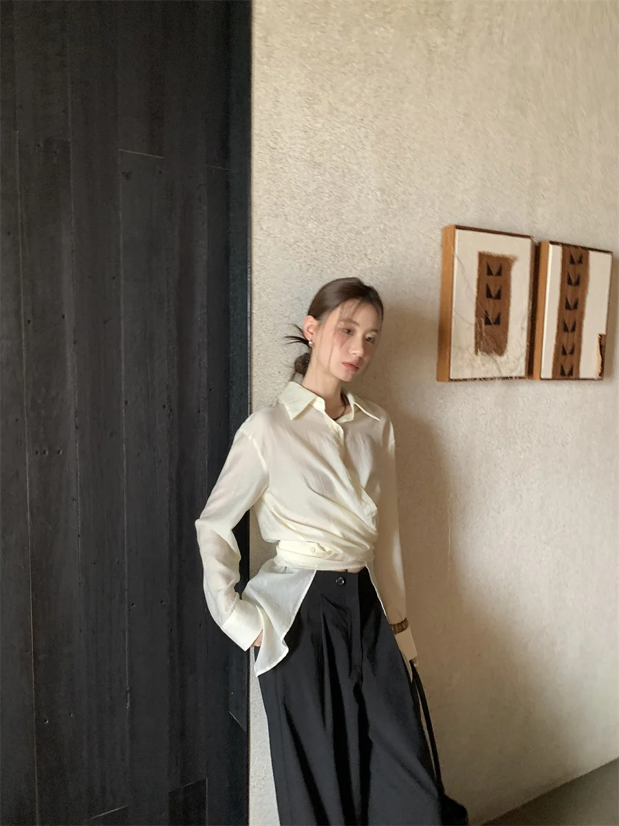 

Best U Women's Long Sve Pure Color irt Loose Fit Inner Wear Base Top Simple Ele Versatile Casual irt Autumn Season