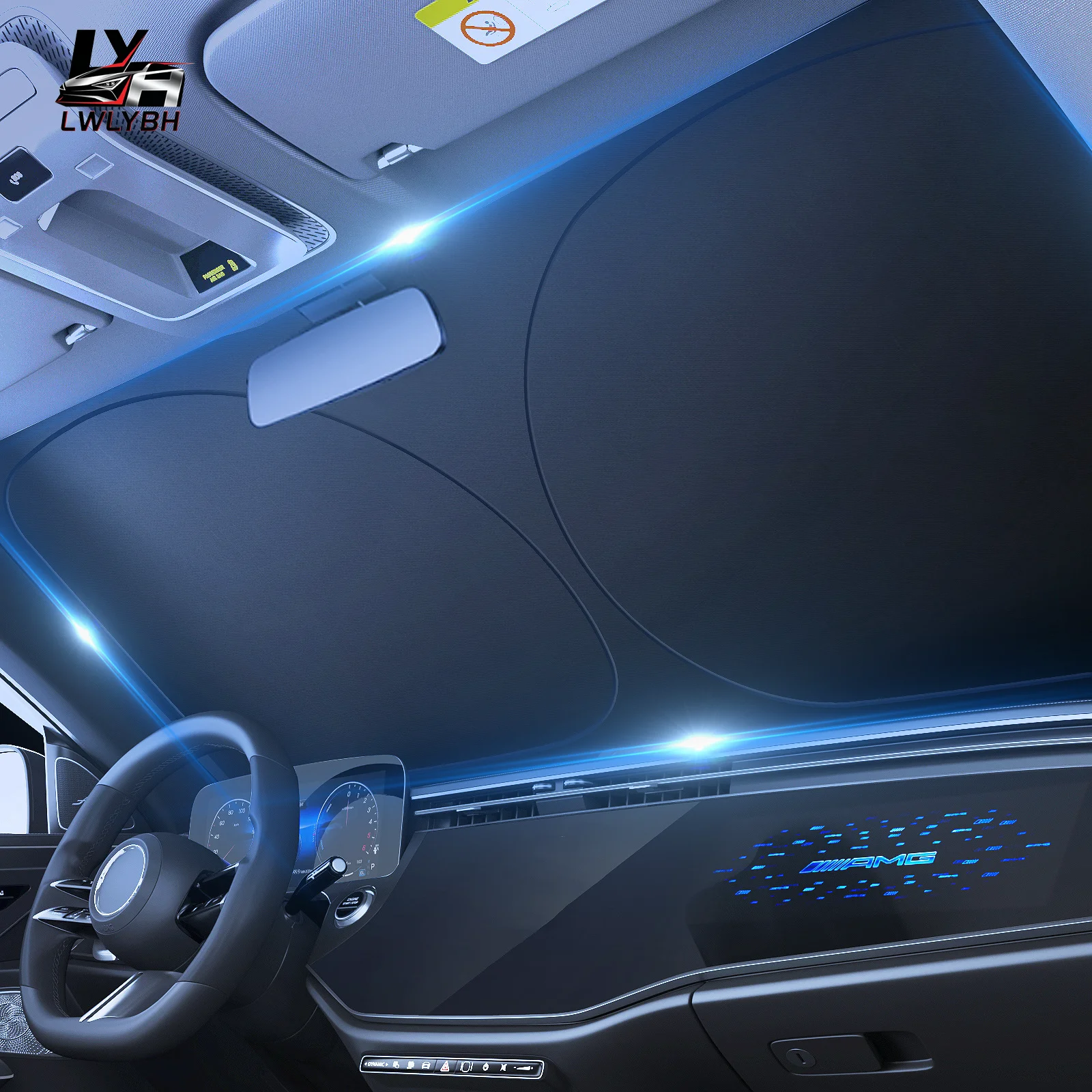 Parasol para parabrisas de coche, cubierta para sombrilla delantera de coche, bloque UV plegable, paraguas para ventana de coche, suministros de cortinas de protección automática