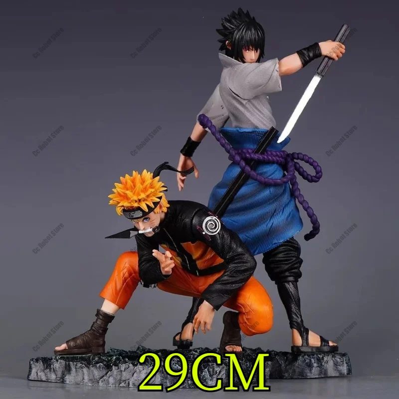En stock, Figura de resina PVC de Naruto Shippuden Sasuke GK, Escena de Batalla, Modelo Coleccionable, Regalo