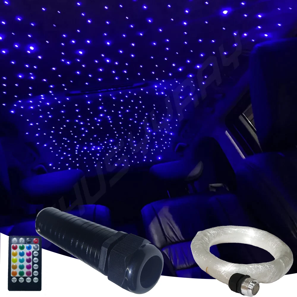 

16w Mini Starry Sky Car Star Light Kit RGBW Interior Atmosphere Lamp Optical Fiber Led Light for Car Roof Room Theater Ceiling