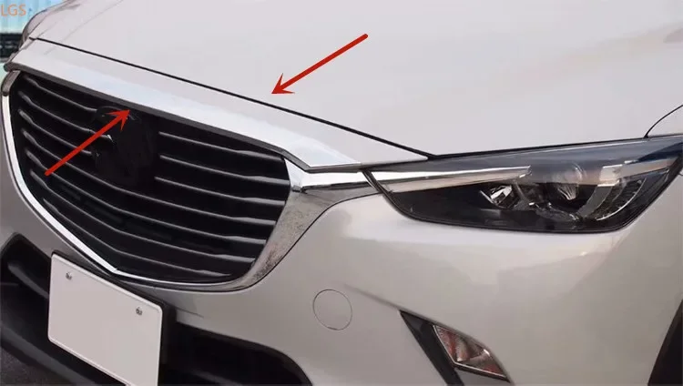 For Mazda CX-3 2017-2019 High-quality ABS Chrome Hood trim trunk decoration strip anti-scratch protection car accessories