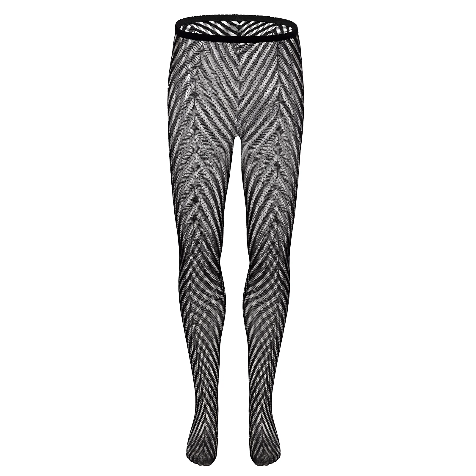 CLEVER-MENMODE Sexy Men\'s Pantyhose Club Wear Tights Fishnet Body Stockings Leggings Mesh Bottoms Fetish Party Underwear