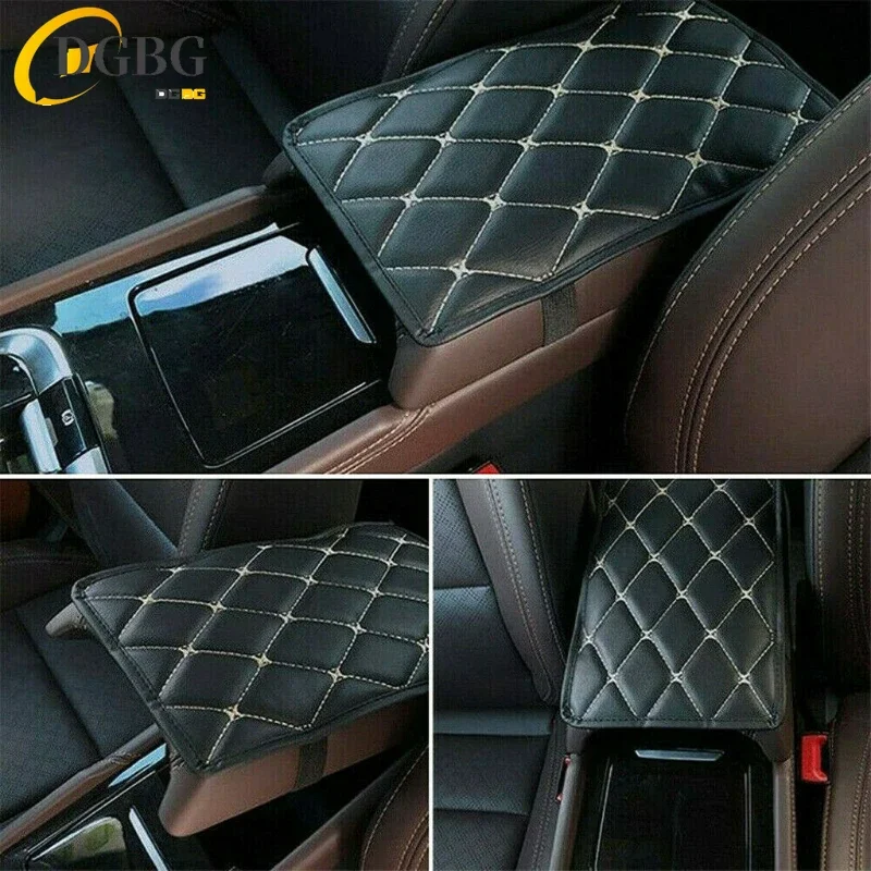 Car Center Console Box Pad Protector Universal Armrest Pad Cover Non-slip Soft Fiber Leather Auto Decoration Styling Arm Rest