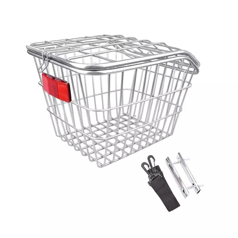 Bicycle Bike Metal Wire Rear Storage Basket Cargo Basket For Folding Bike