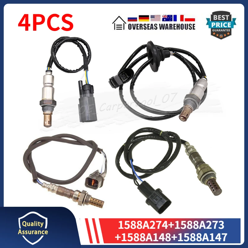 

4PCS Oxygen Sensor 1588A274 1588A273 1588A148 1588A147 For Mitsubishi Outlander Upstream & Downstream 234-5180 234-5075 234-4631