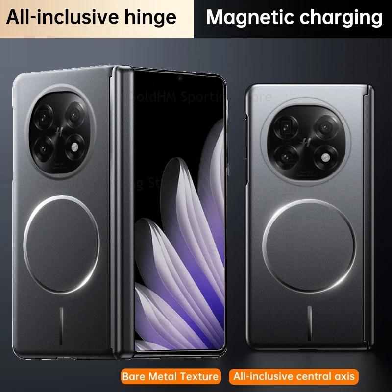

Magnetic Phone Hinged Case For OPPO Find N5 For Magsafe Wireless Charging Tough Cover For Oppo Find N3 Metal Paint Hinge Cover