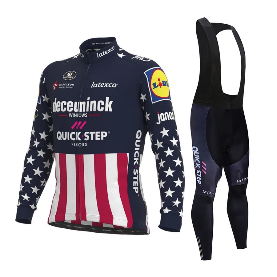 

Новый комплект велосипедного трикотажа QUICK STEP 2025 года, одежда для велоспорта, осенняя мужская рубашка для шоссейного велосипеда, велосипедные колготки Mtb Maillot Culotte