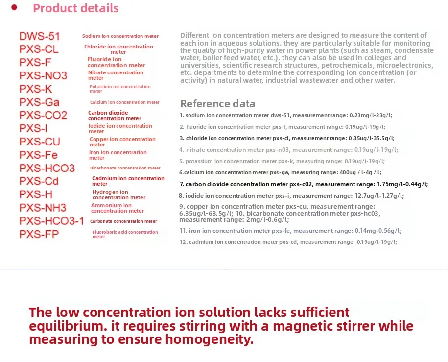 Desktop Concentration Meter F Na CL CO2 HCO3 K Ca Ion Meter