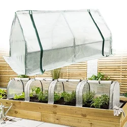 1Pcs Small Grow Tunnel Outdoor Garden Greenhouse Reinforced Cover With Mesh Grid 120x60x60cm Courtyard Greenhouse Cover