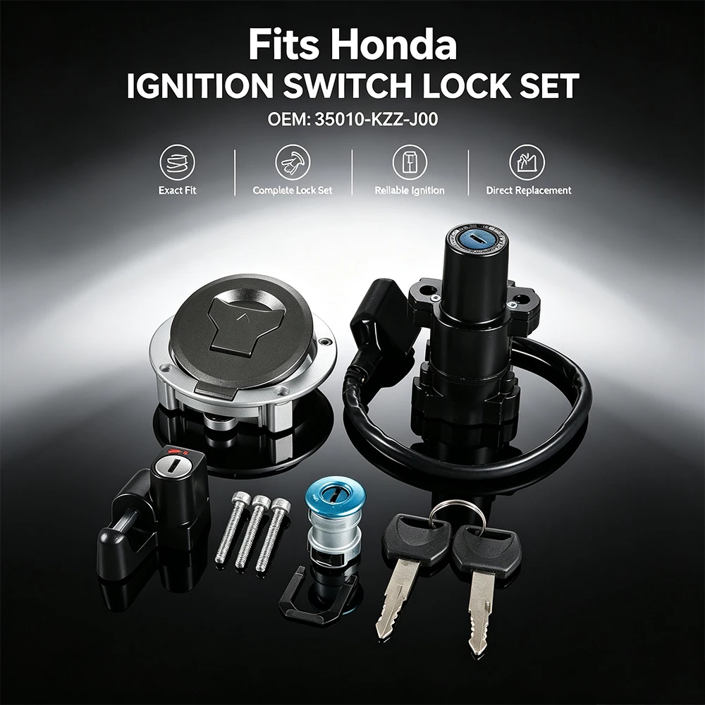 Motorcycle Fuel Gas Ignition Switch Lock With Key Kit For Honda CRF250 CRF250RL CRF 250 Rally 2017 2018 2019 2020 35010-KZZ-J00