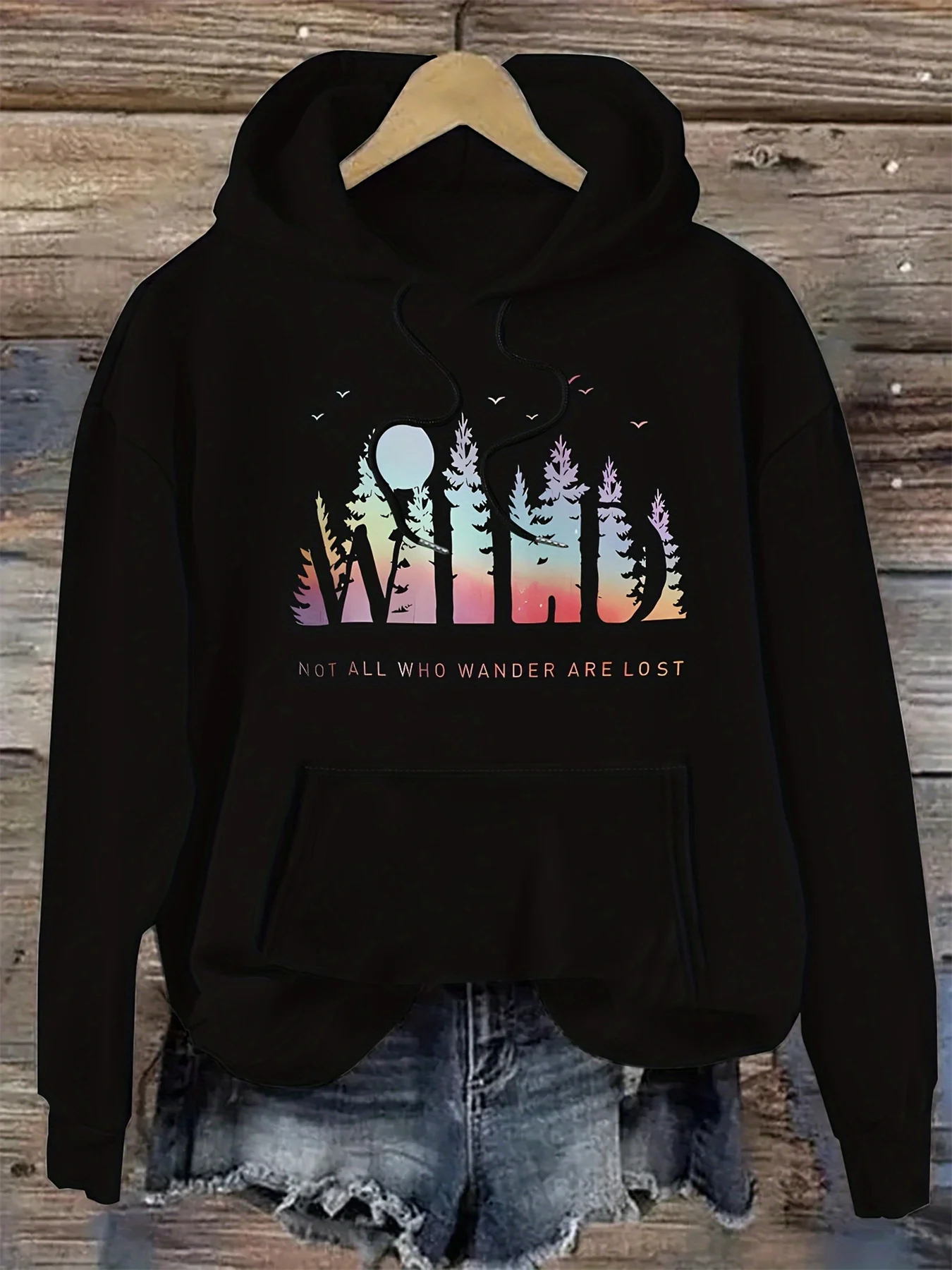 

Женская повседневная модная толстовка с буквенным принтом, круглым вырезом и длинными рукавами, осенне-зимняя теплая обычная версия