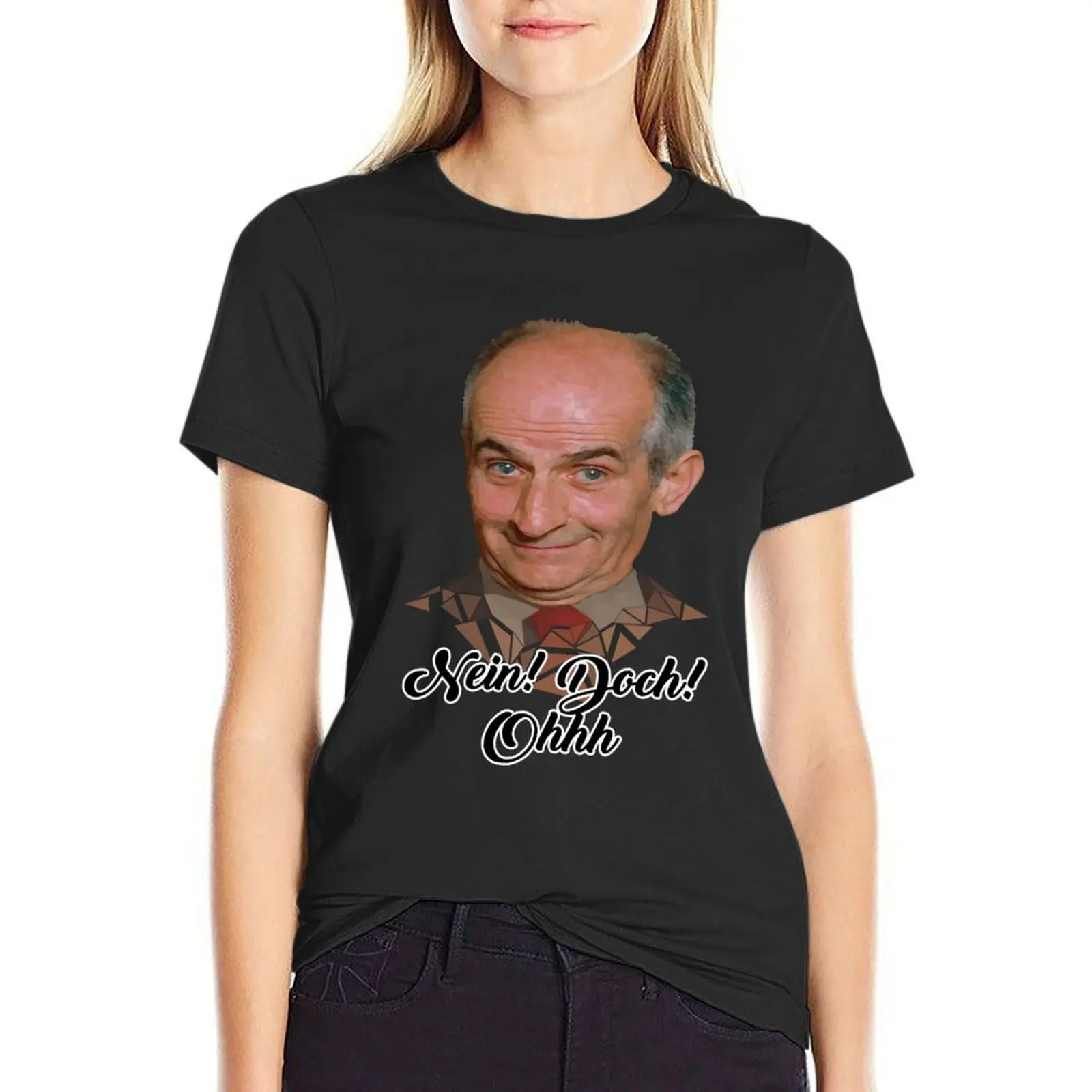 

Nein Doch Ohh Louis De Funes T-Shirt heavyweights customs design your own t-shirts for Women cotton