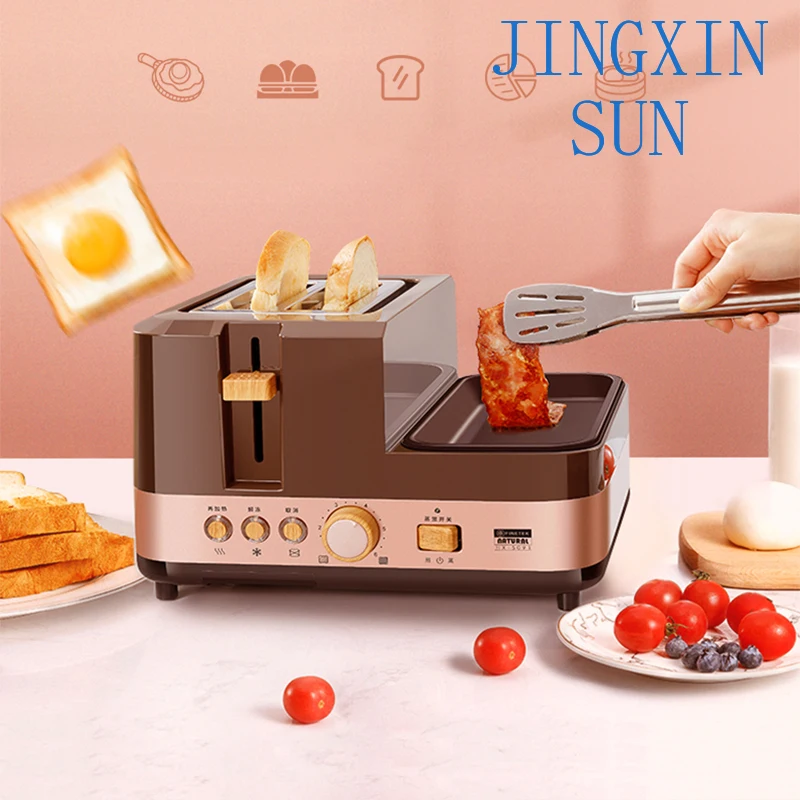 HX-5091 4 In 1 Multifunction Electric Breakfast Machine Toaster Sandwich Machine Household Frying Pan Bread Maker Egg Steamer