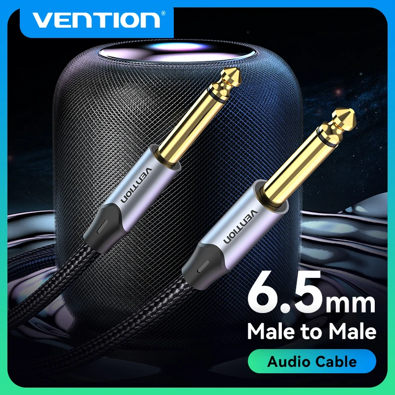 Vention Aux Guitar Cable Jack 6.5 mm to 6.5 mm Audio Cable for Guitar Mixer Speaker Stereo Jack 6.35mm Aux Cable 1m 3m 5m 10m