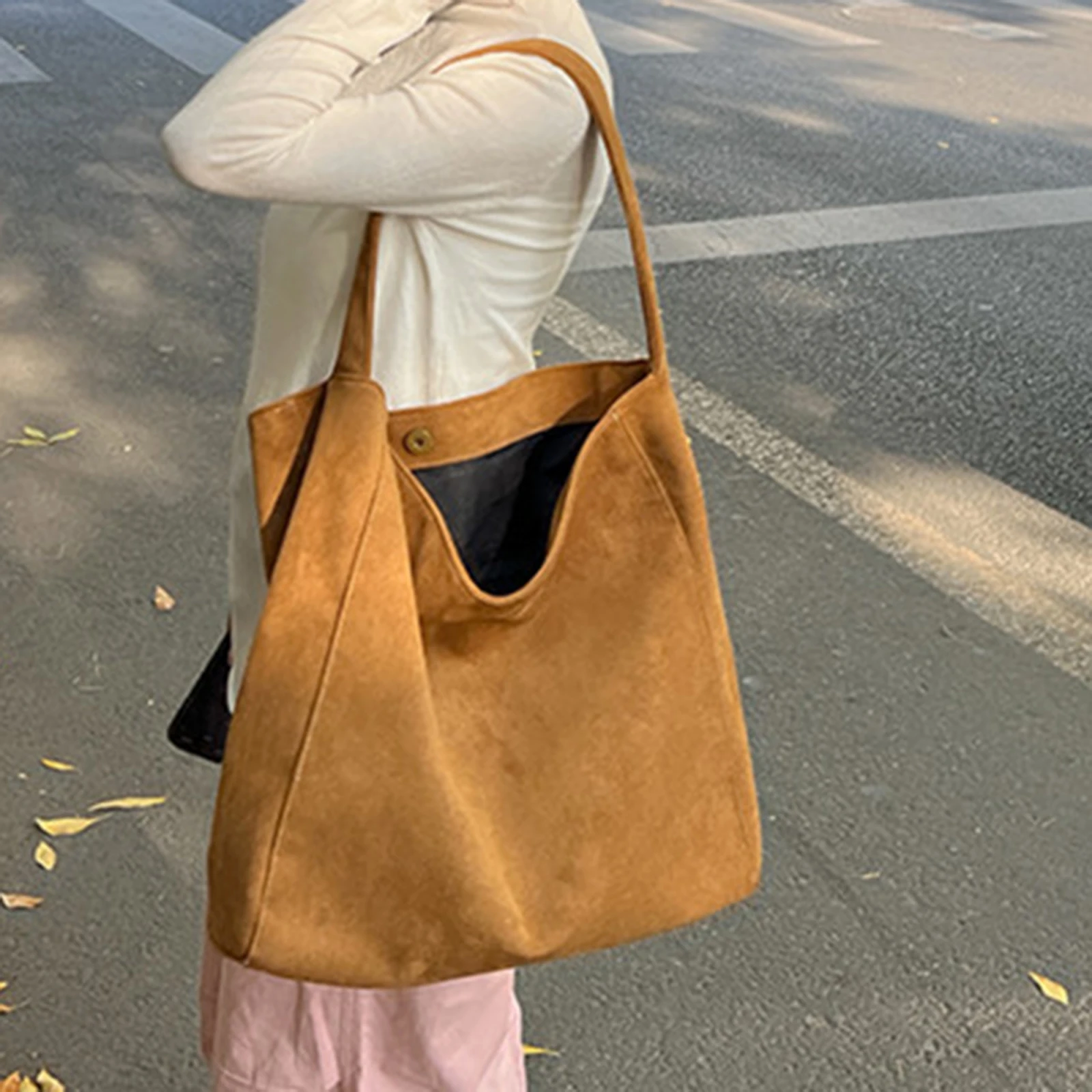 

Женская сумка через плечо, большая вместительная однотонная сумка для покупок, путешествий, работы