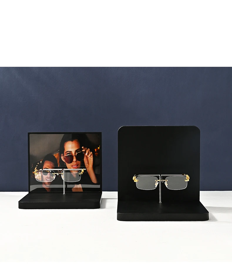 Oirlv Premium Schwarze Brillengestelle Brillen-Präsentationsständer Brillen-Aufbewahrungsregal für Brillen-Spezialläden 3-stufiges Brillenregal – Detail 8