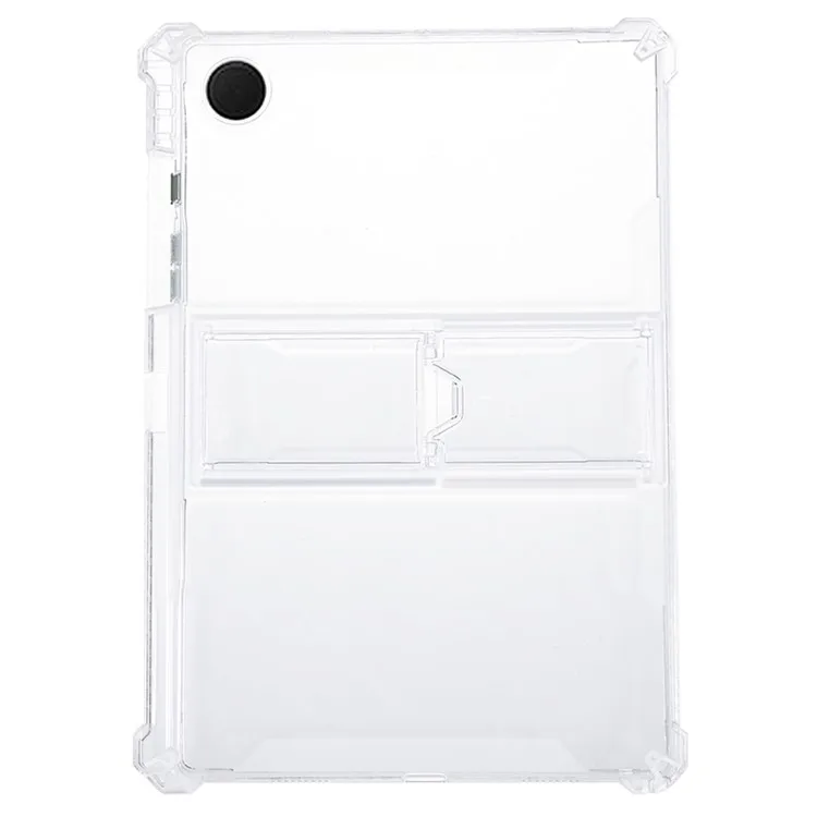 

For Samsung Galaxy Tab A8 10.5 (2021) X205 / X200 Transparent TPU Protective Cover Kickstand Drop-proof Tablet Case