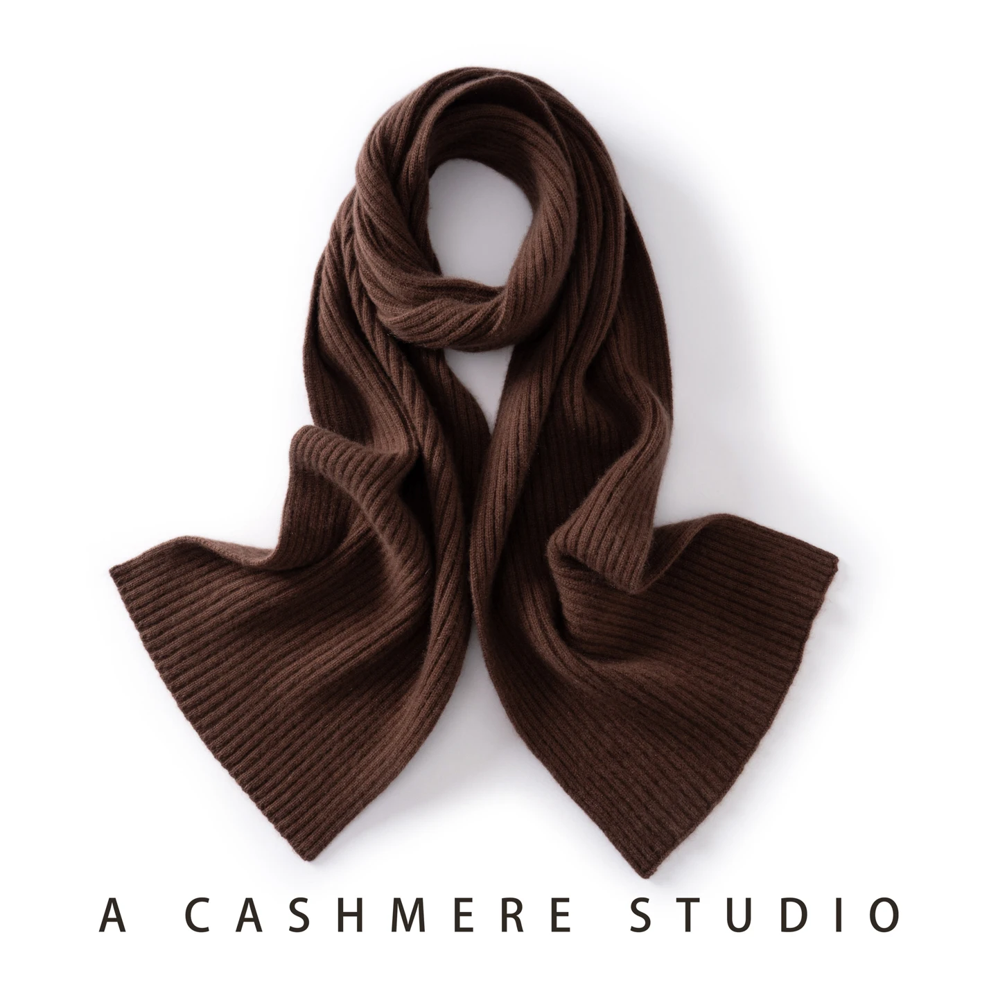 MERRILAMB 100% Natural Cashmere Women's Scarf Winter Outdoor Warm Causal Solid Color Ribbed Knitted Scarf Female Neckerchief