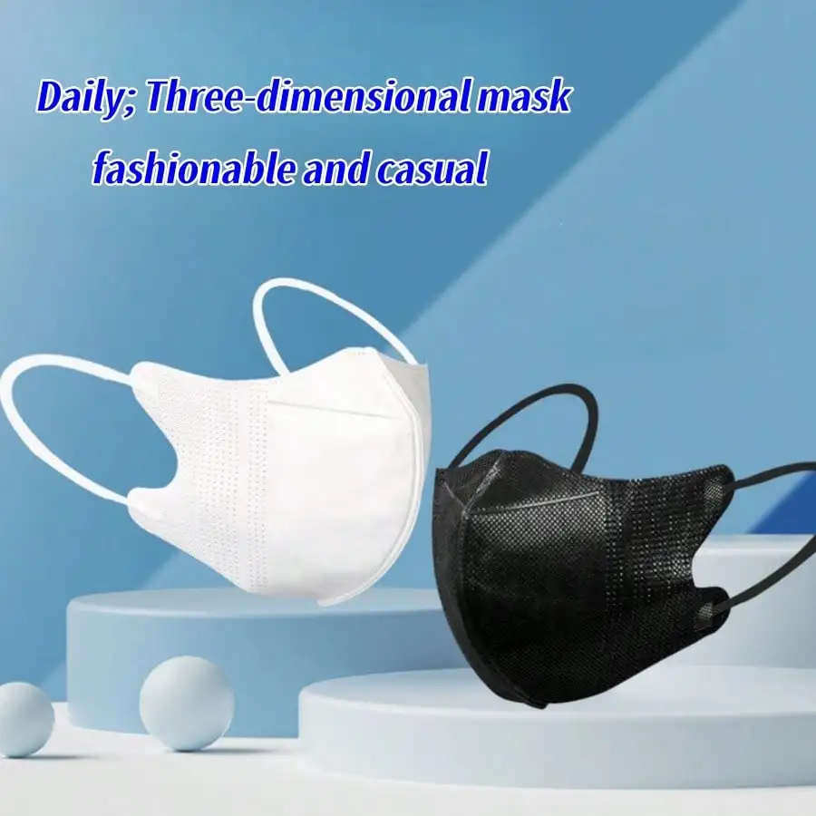 3D Disposable Face Masks, 3‑Layer Lightweight Breathable Slim‑Fitting Fashion Masks for Daily All‑Season Use