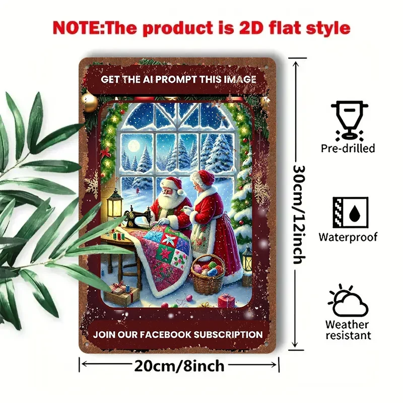 2D Flat, 1pc 2D [Flat] Metal Sign Vintage Tin Painting 