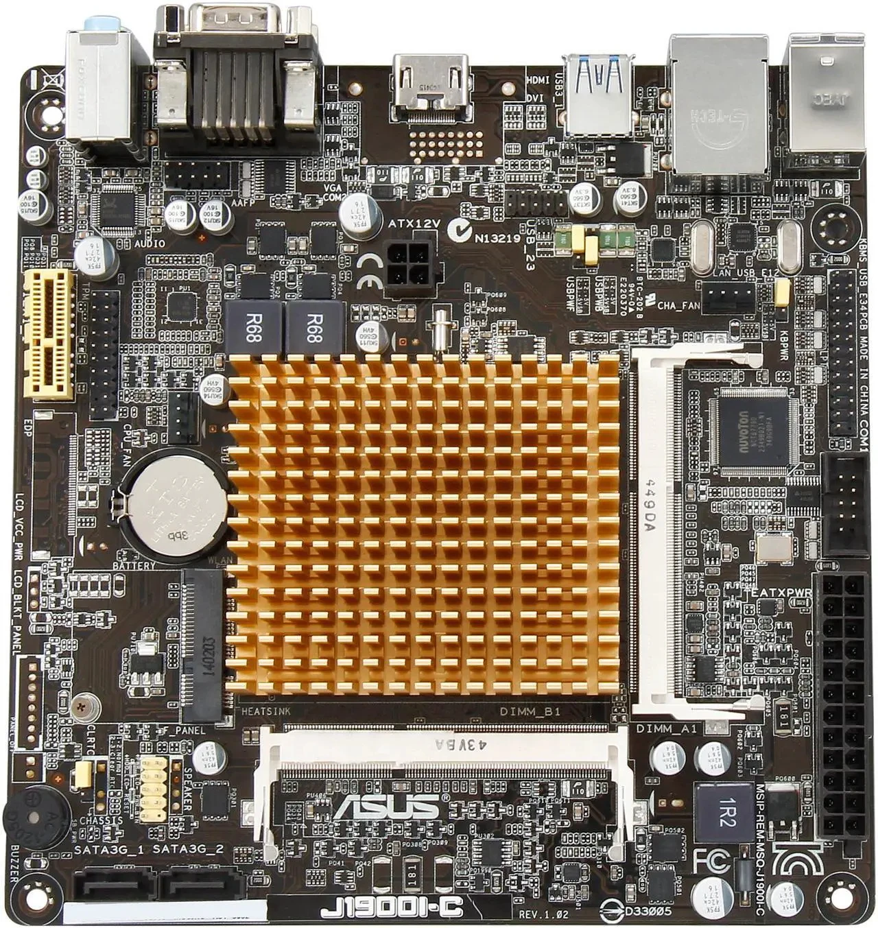 

Материнская плата ASUS J1900I-C, четырехъядерный процессор Intel Celeron J1900 8 ГБ DDR3L Mini ITX, материнская плата PCIe 2,0 J1900, процессор VGA USB 3,0, используется