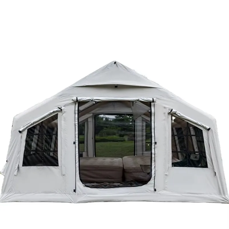 outdoor two-bedroom Oxford waterproof nylon tent, which can be opened quickly and automatically for exploration