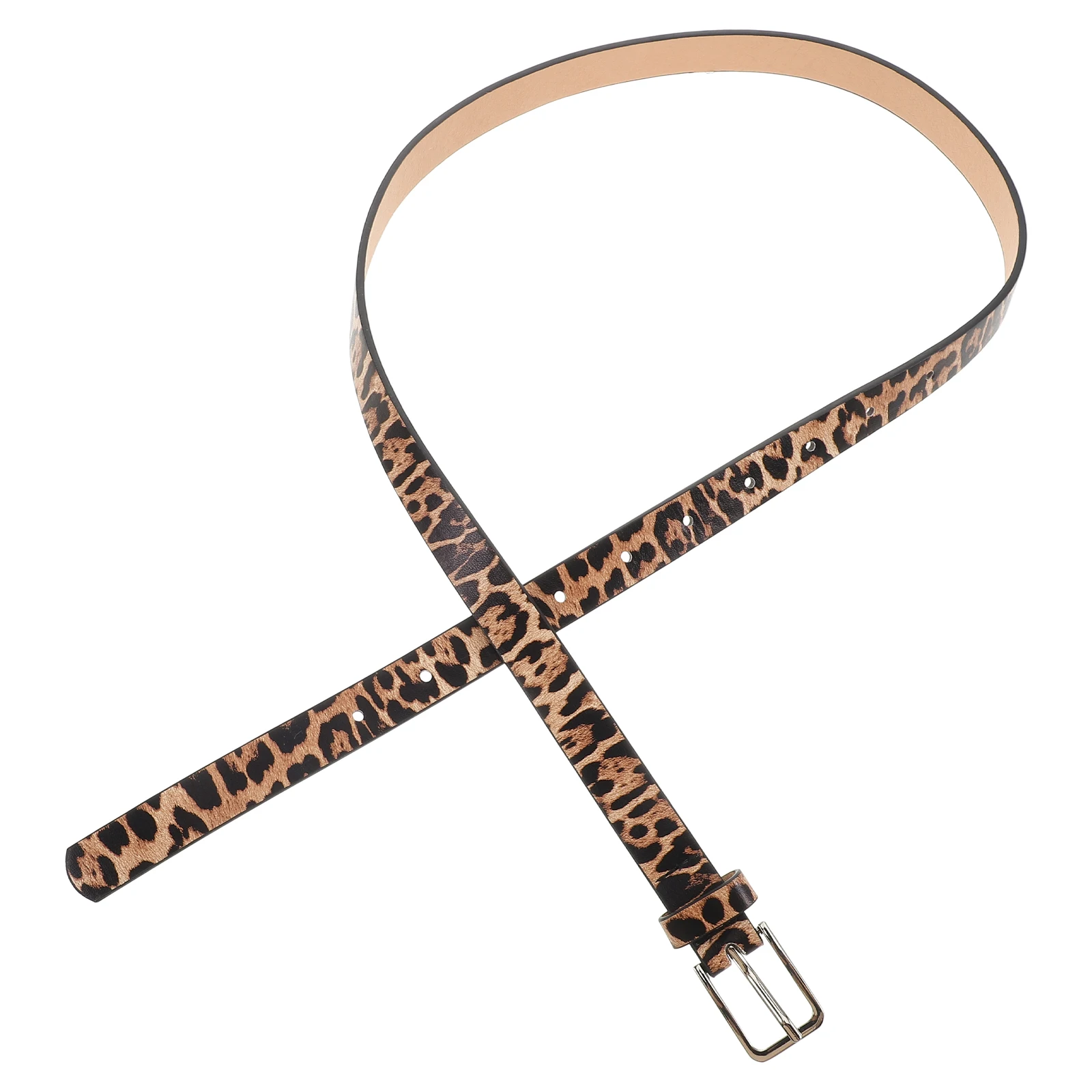 

Retro Adjustable PU Leopard Print Belt for Women Alloy Buckle Waistband Dress Jeans Waist PU Belt Country Belts for Women