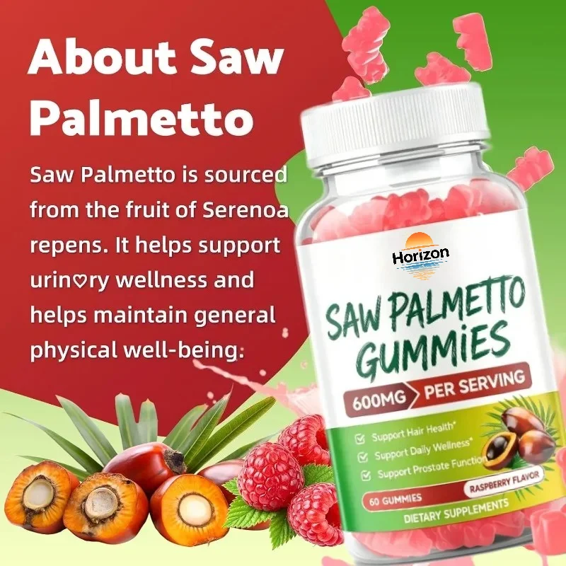 Saw Palm Gummies Hair Urology Health Support  60 Gummies