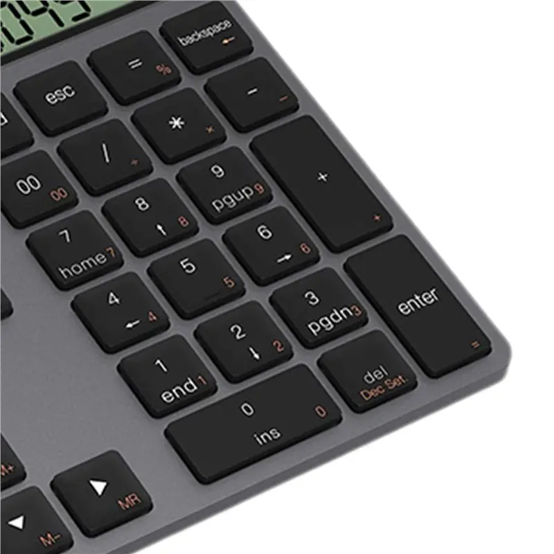 A23F-Ergonomic Bluetooth Dual Mode Wireless Numeric Keyboard With Display Calculator 2In1 Wireless Number Keypad