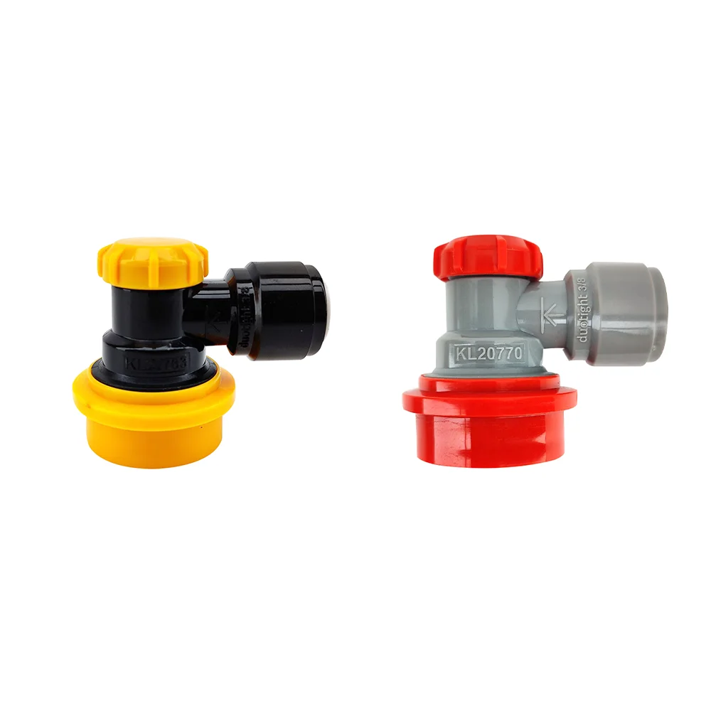 Kegland duotight Keg Ball Lock Disconnect - (szary gaz) i (czarny płyn) Piwo Domowe warzelnictwo