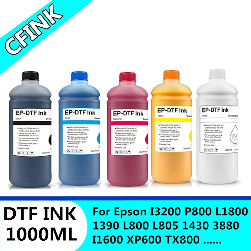 For DTF Ink 1000ML Direct to Transfer Film Ink For Epson Print head i3200 XP600 TX800 L1800 1390 L805 All DTF Ink Printing