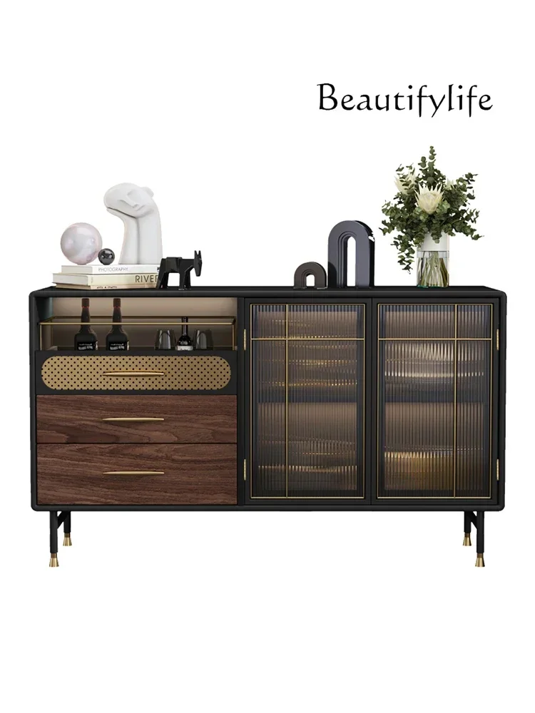 

Italian-Style Light Luxury Sideboard Modern Minimalist Restaurant High-Grade Glass Storage Decorative Cabinet