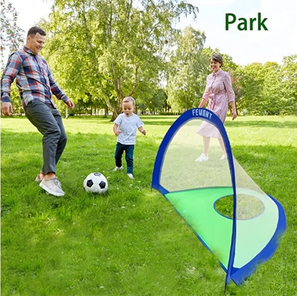 Perlengkapan Latihan Sepak Bola Portabel Lipat Pop-Up, Jaring Sepak Bola untuk Dalam dan Luar Ruangan