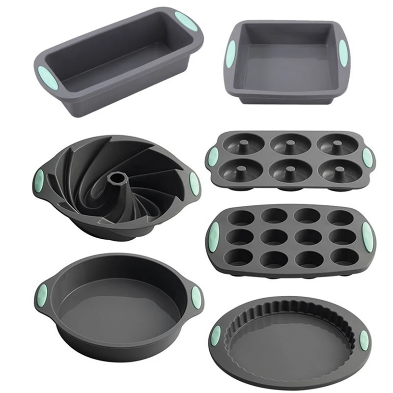 Silicone Bread Muffin Mold Heat-Resistant Oven Tray Non-Stick Kitchen Baking Tray Cake Pan Set Cake Mold Pastry Baking