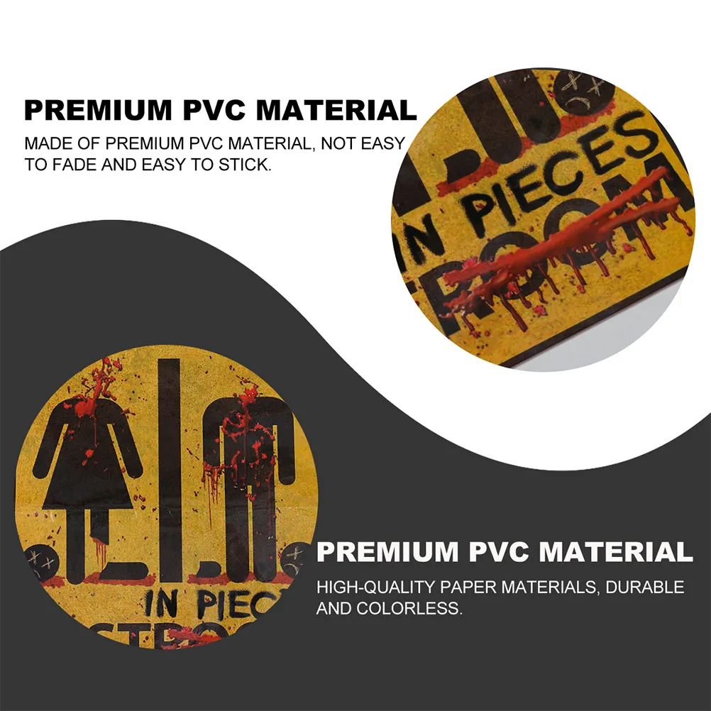 

2pcs Halloween Bleeding Toilet Stickers Premium Pvc Horror Restroom Decals Spooky Decor For Party Haunted House Photo Props Pvc