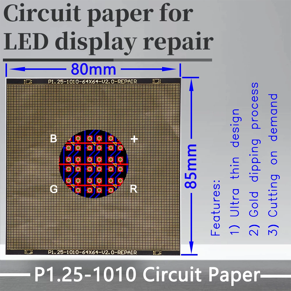 

P1.25-1010 Circuit Paper,80X85mm ,Used for repairing damaged PCB pads