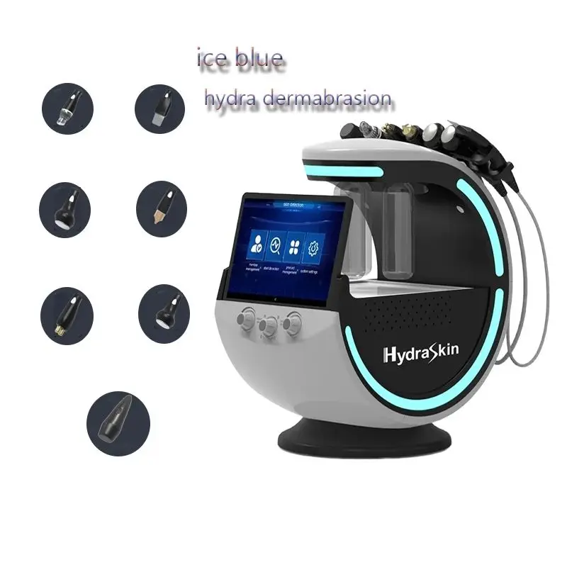 New Design Smart Ice Blue 7 In 1 Hydro Dermabrasion Bubble Machine Face Lifting Anti-aging Oxygen Facial Machine For Salon Spa